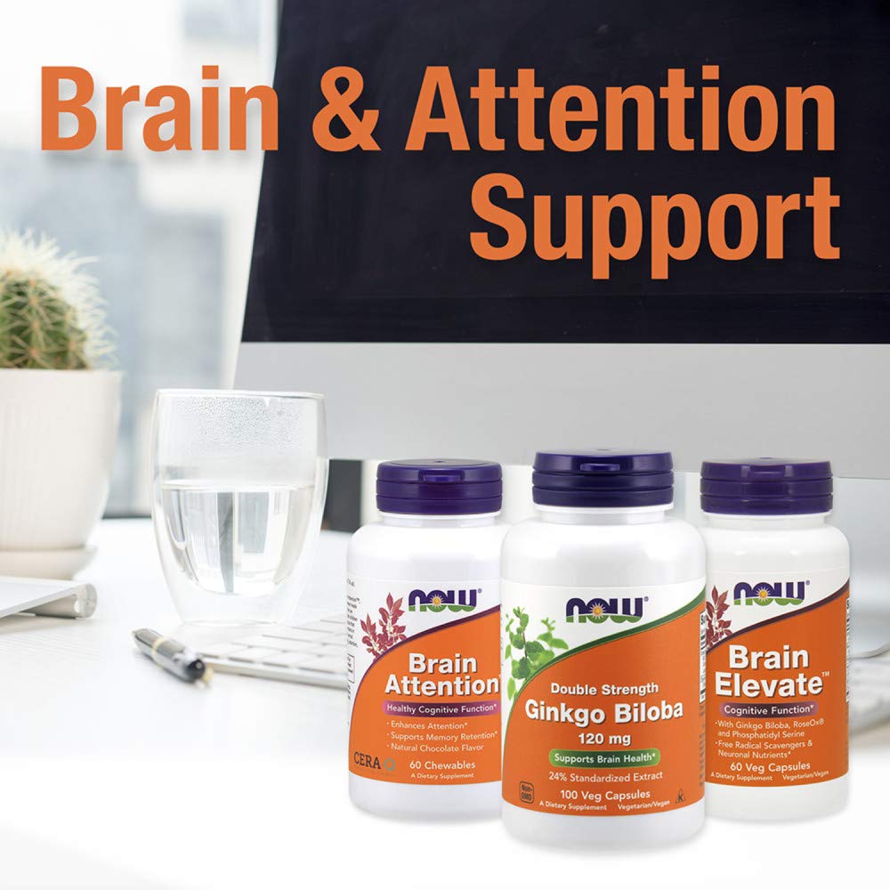 NOW Foods Ginkgo Biloba 120mg Double Strength - 100 Vegetarian Capsules - image 7