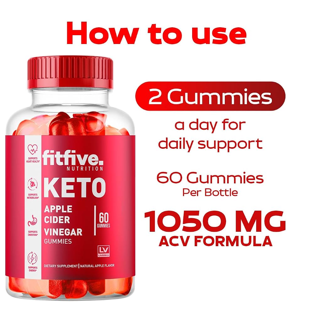 LIVORKA Fitfive Keto ACV Gummies - 180 Count (Pack of 3) - image 3