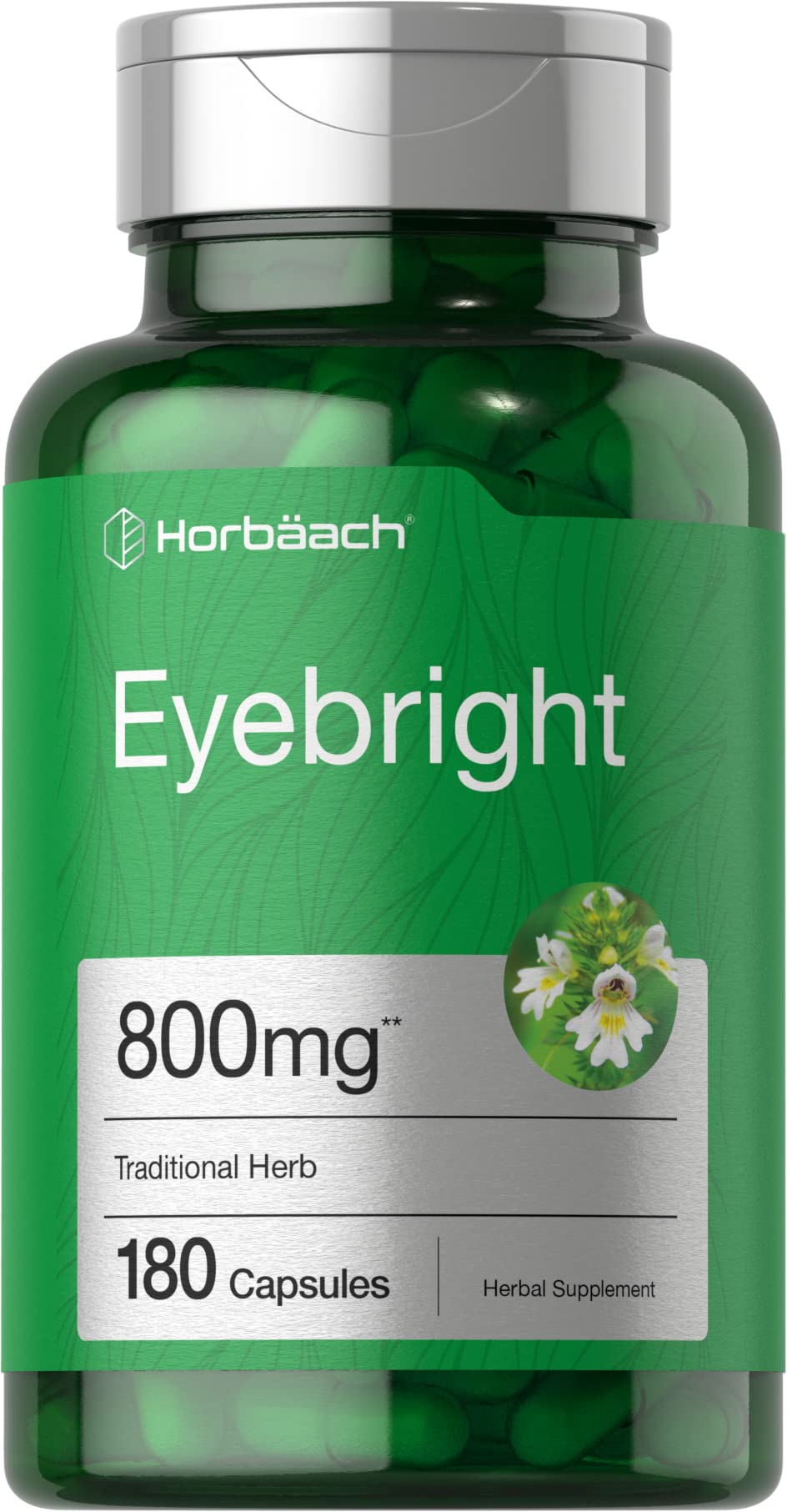 Horbäach Eyebright Herbal Supplement - 180 Capsules