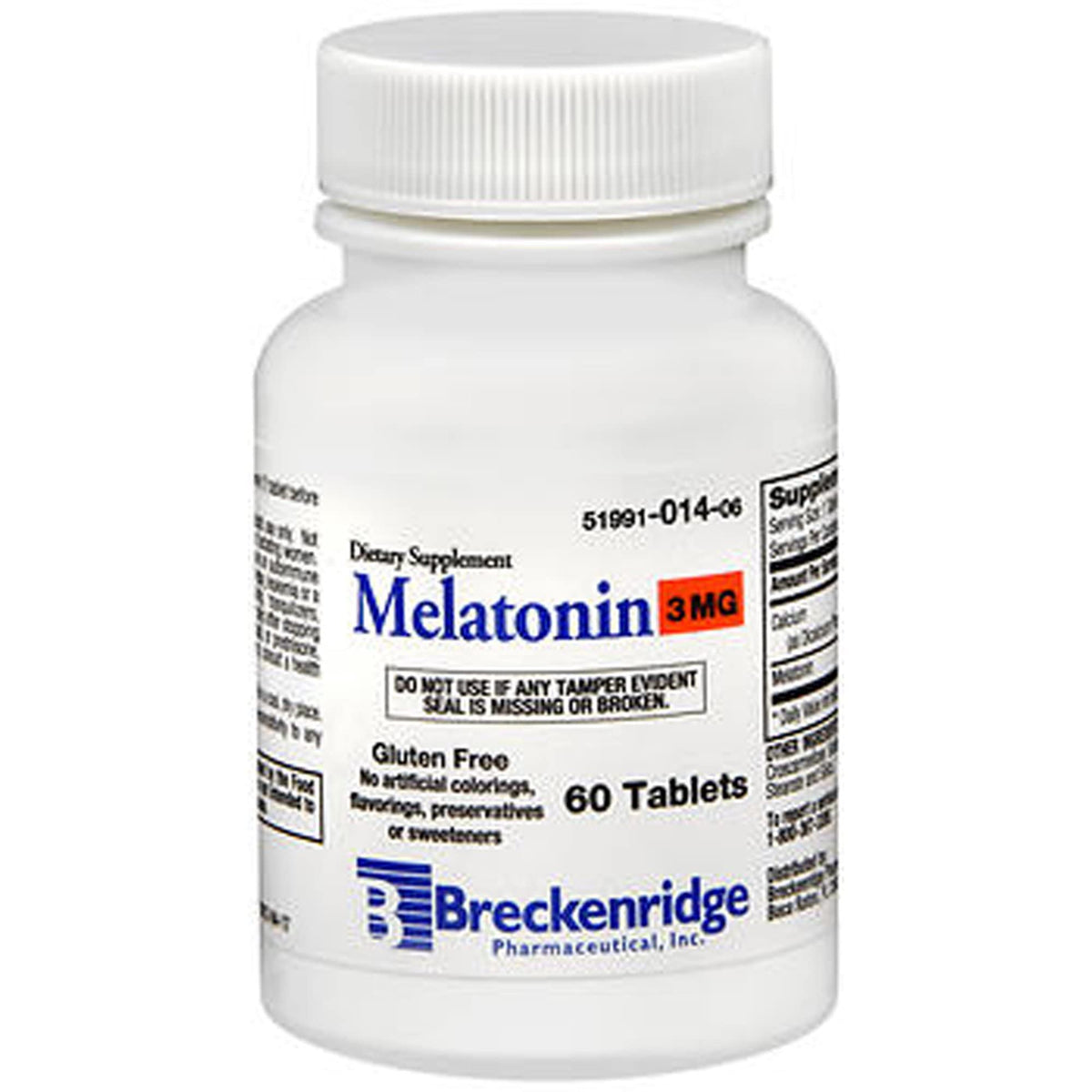 Breckenridge Melatonin 3 mg Sleep Support - 120 Tablets