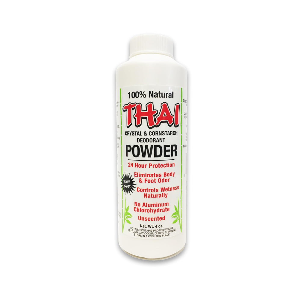 Thai Deodorant Stone Crystal & Cornstarch Powder - 4 Ounce