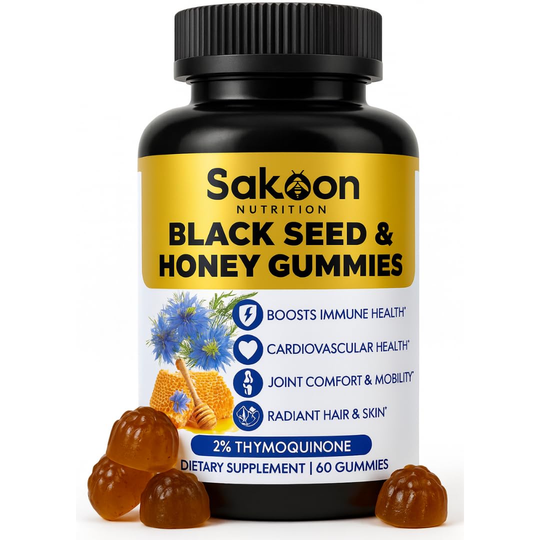 Sakoon Nutrition Black Seed Oil Gummies with Honey - 60 Gummies