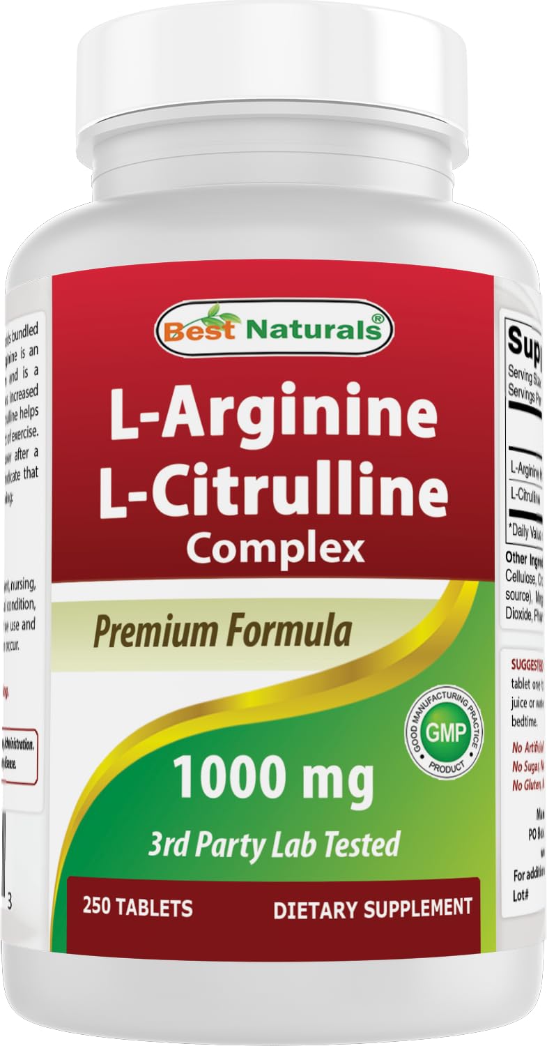 Best Naturals L-Arginine L-Citrulline Complex - 250 Tablets