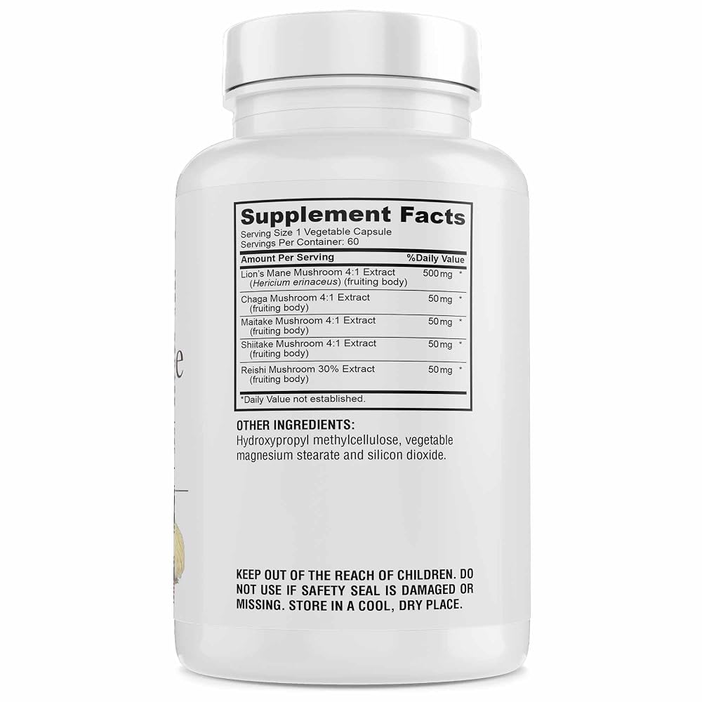 GENIUS HERBALS Lion's Mane Complex 700mg Brain Support - 60 Capsules - image 2