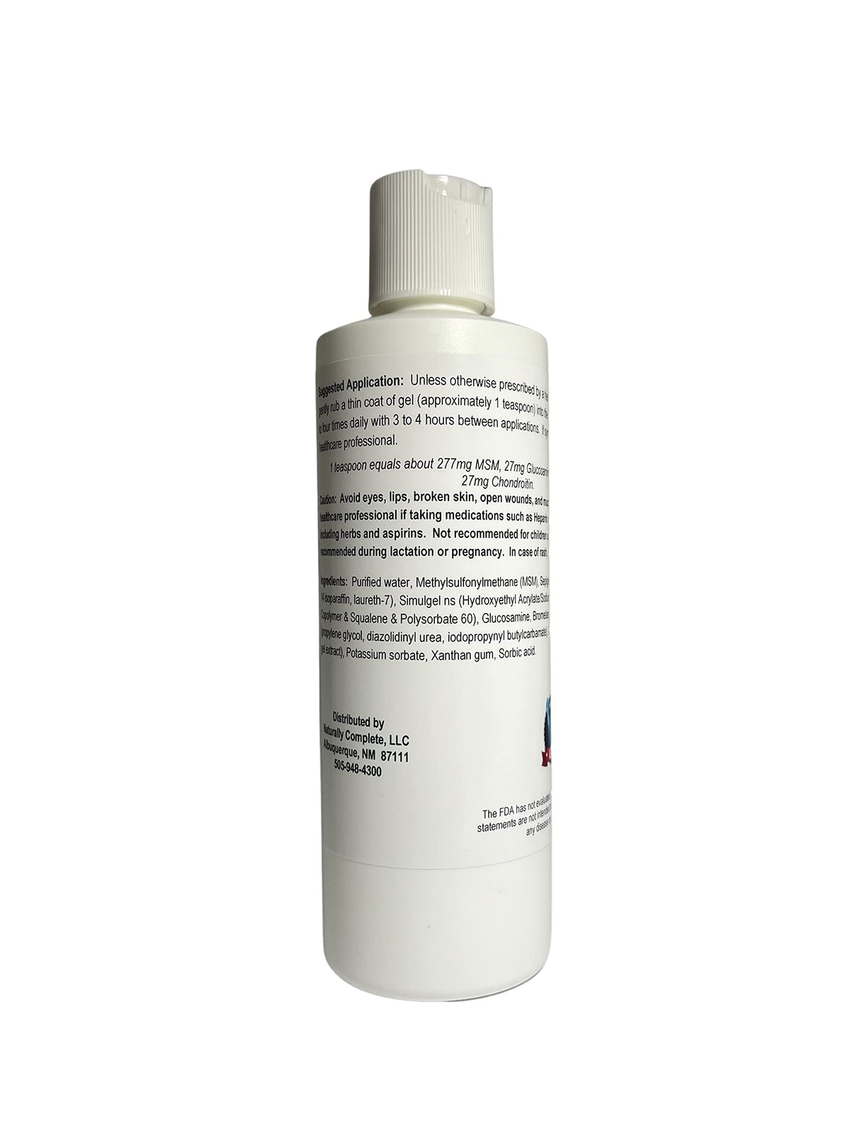 Naturally Complete MSM Plus Glucosamine Bromelain & Chondroitin Gel - 8 oz - image 2