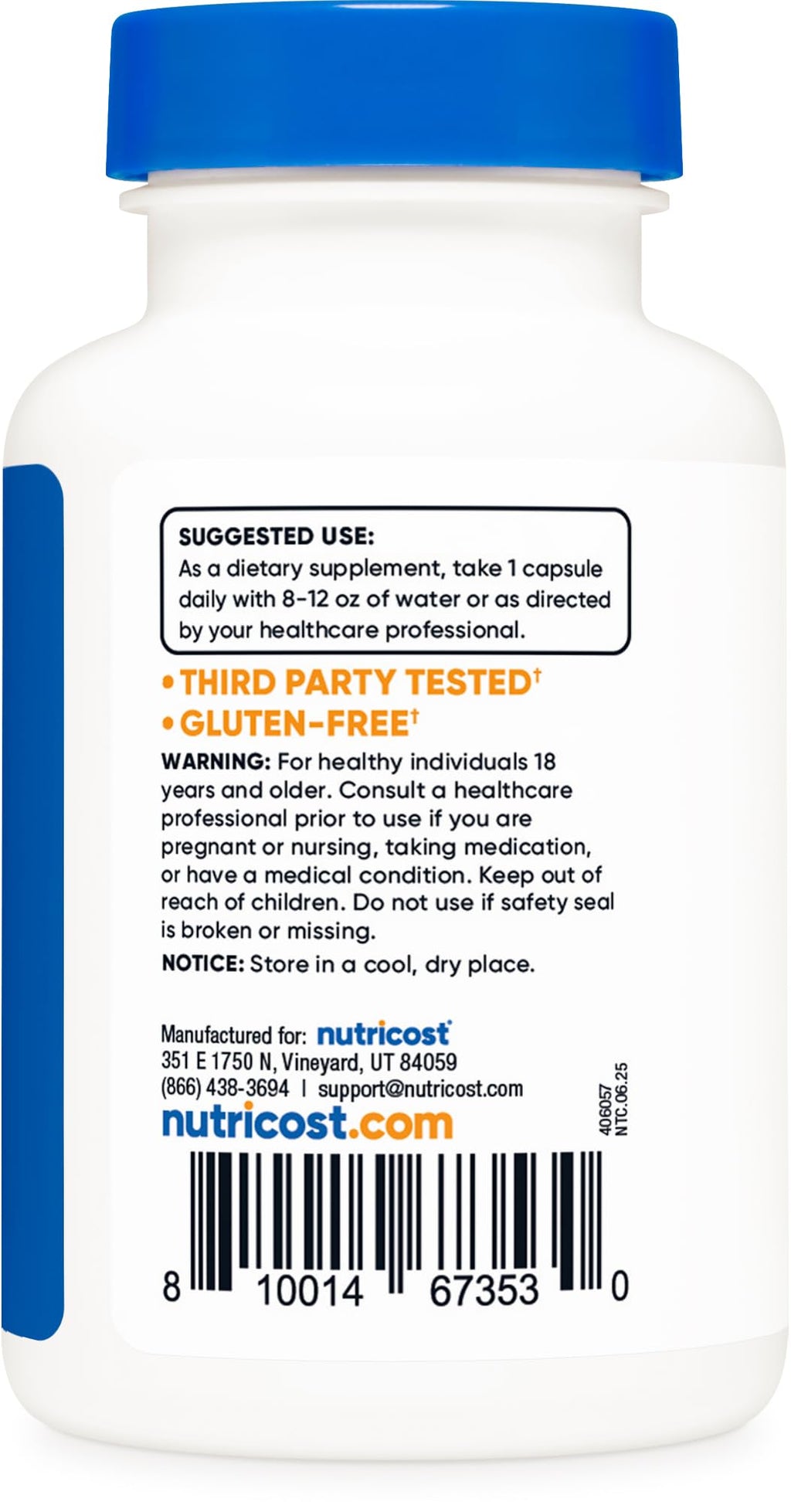 Nutricost Zinc Picolinate 30mg - Gluten Free and Non-GMO