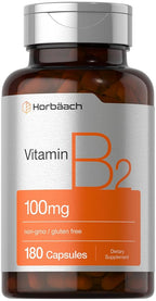Horbäach Vitamin B2 Riboflavin 100mg - 180 Capsules