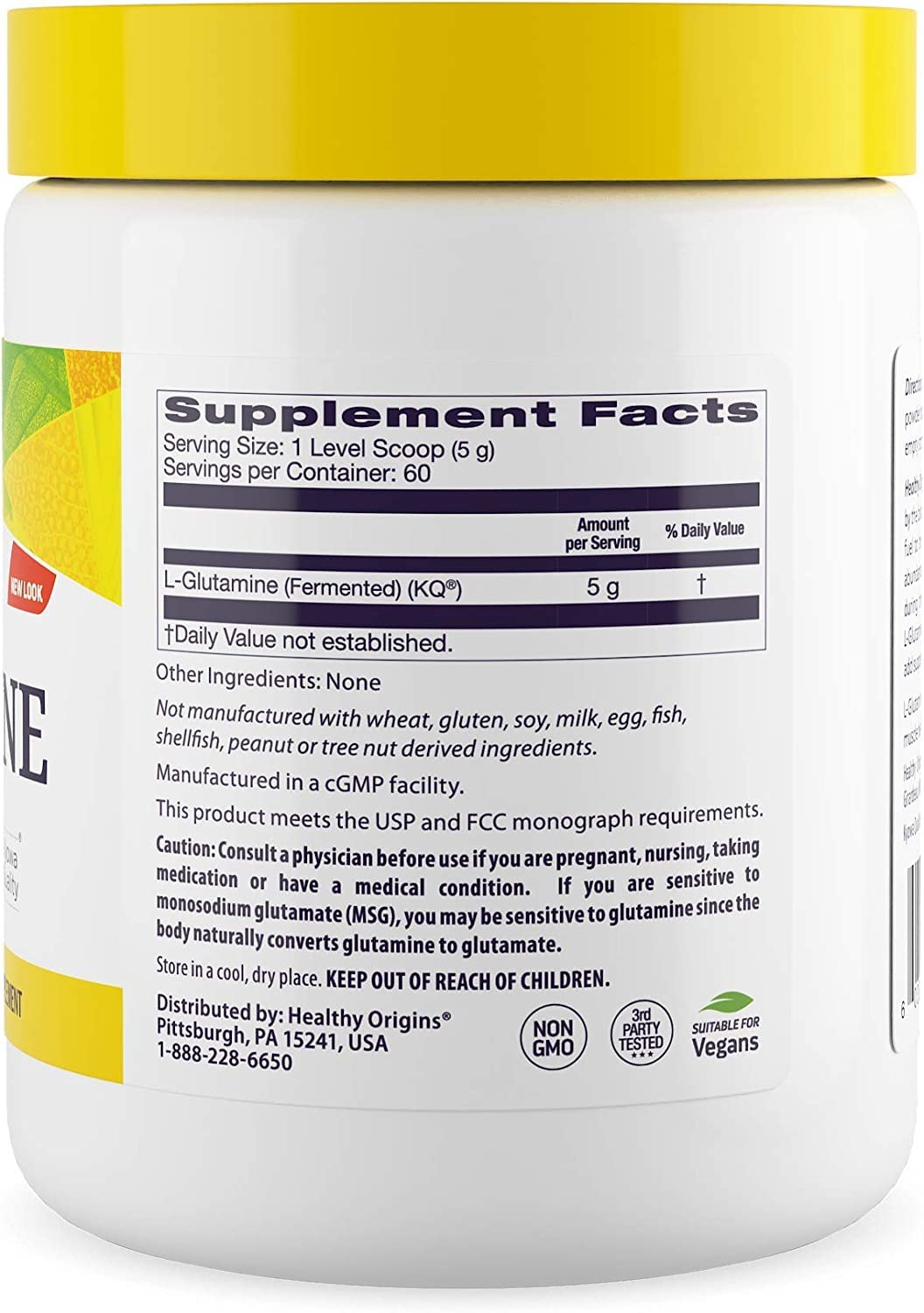 Healthy Origins L-Glutamine Powder 5000 mg - 300g - image 2