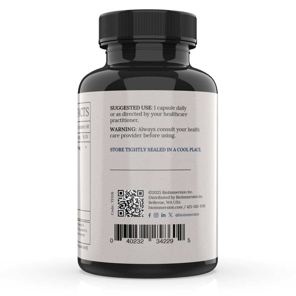 BioImmersion Supernatant Synbiotic Probiotic Prebiotic Postbiotic - 60 Capsules - image 3