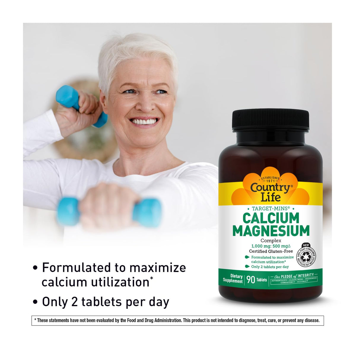 Country Life Target-Mins Calcium Magnesium Complex - 90 Tablets - image 5