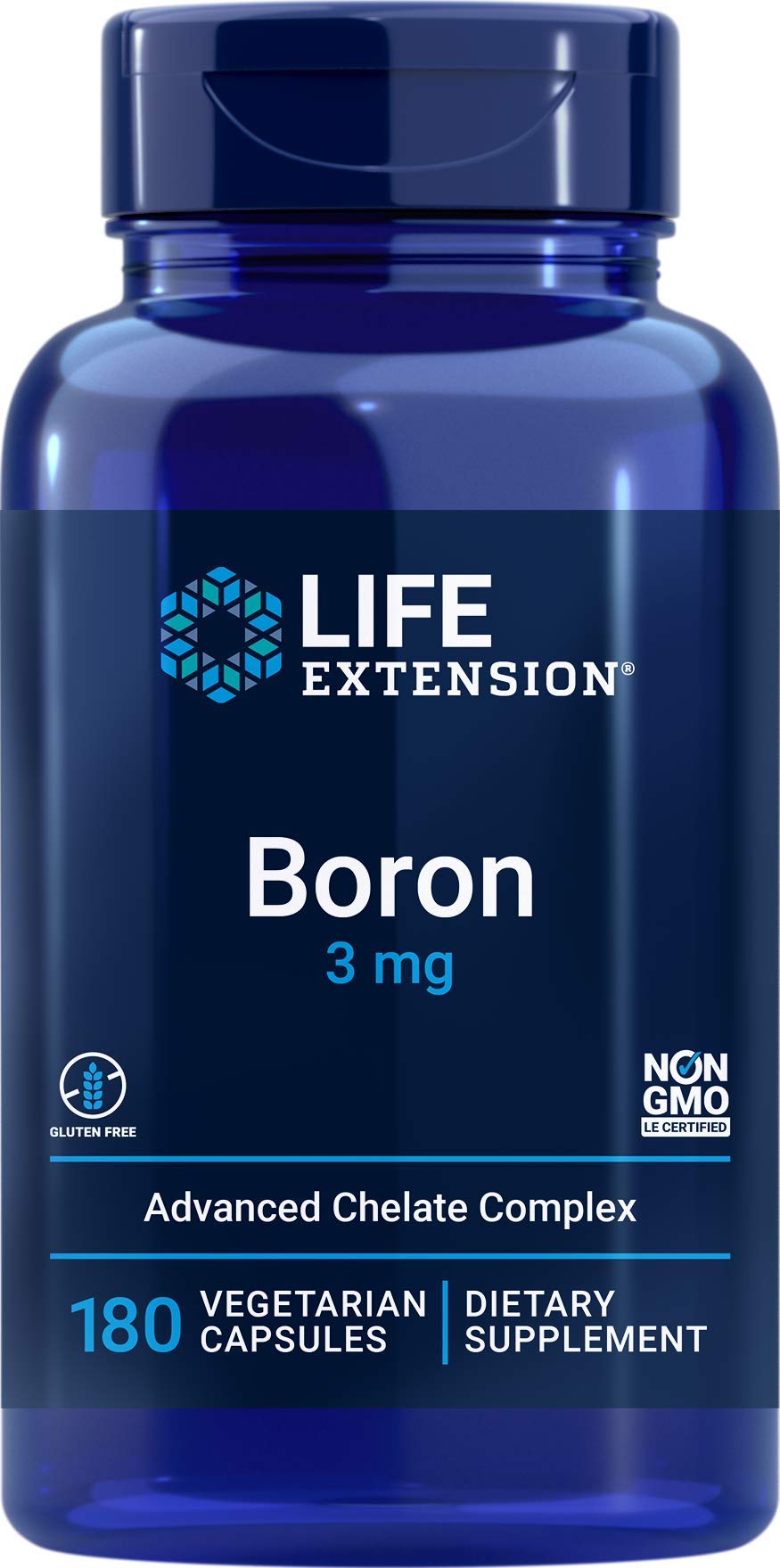 Life Extension Boron 3mg 180 Vegetarian Capsules - Triple Boron Complex