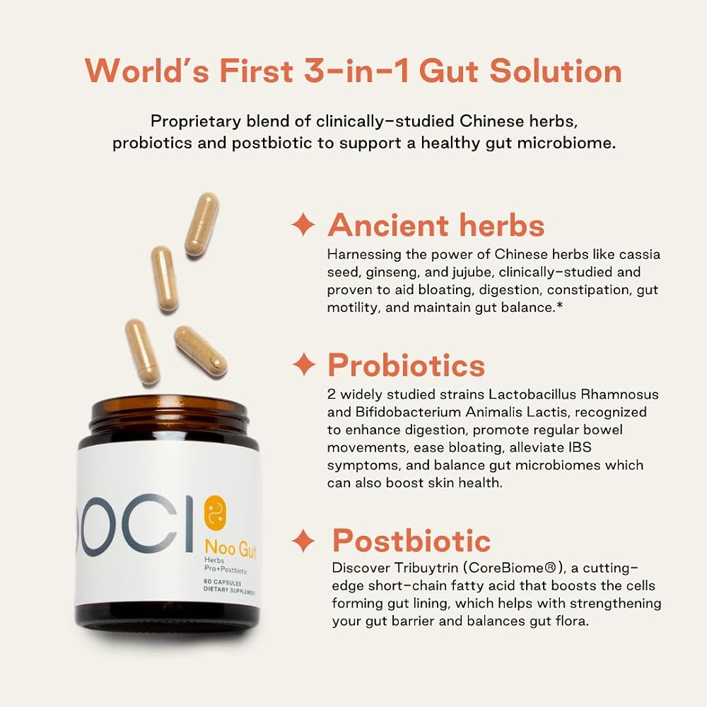 NOOCI Noo Gut 3-in-1 Gut Health Supplement - 60 Vegan Capsules - image 3