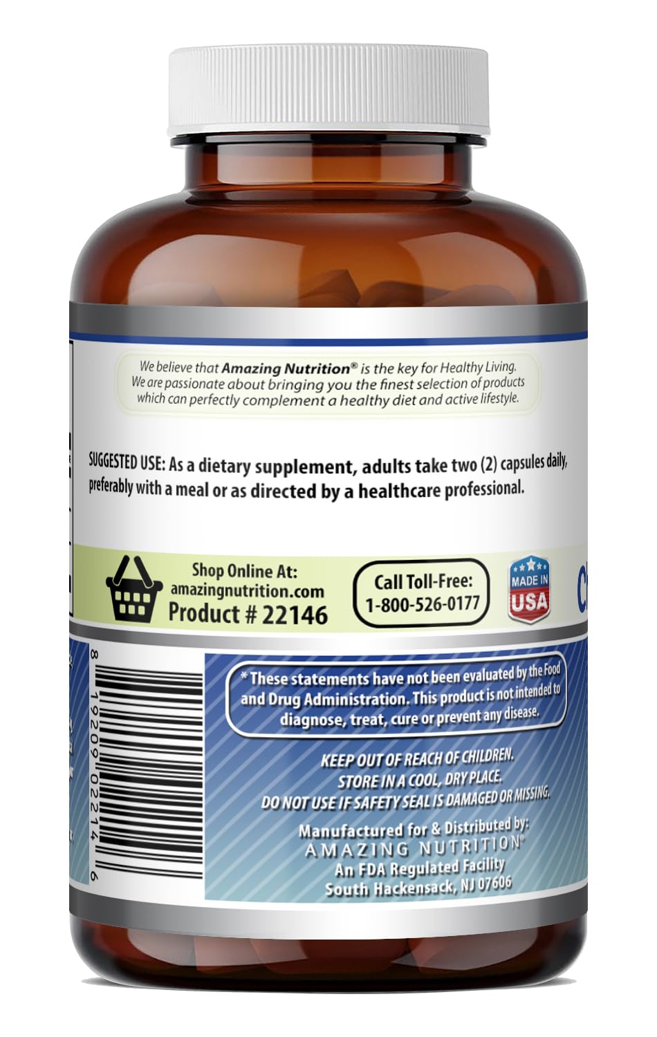 Amazing Nutrition Glucosamine Chondroitin MSM 1850 mg - 120 Capsules - image 5