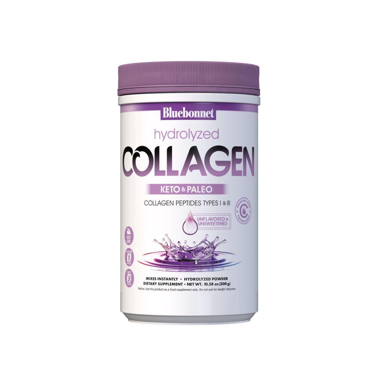 BlueBonnet Nutrition Hydrolyzed Collagen Powder 12g - 25 Servings