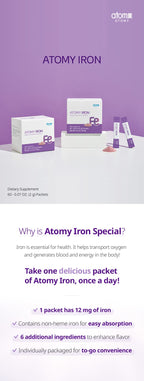 Generic A.T.O.M.Y. Iron Blueberry Non-heme Iron Supplement - 60 Packets - image 2