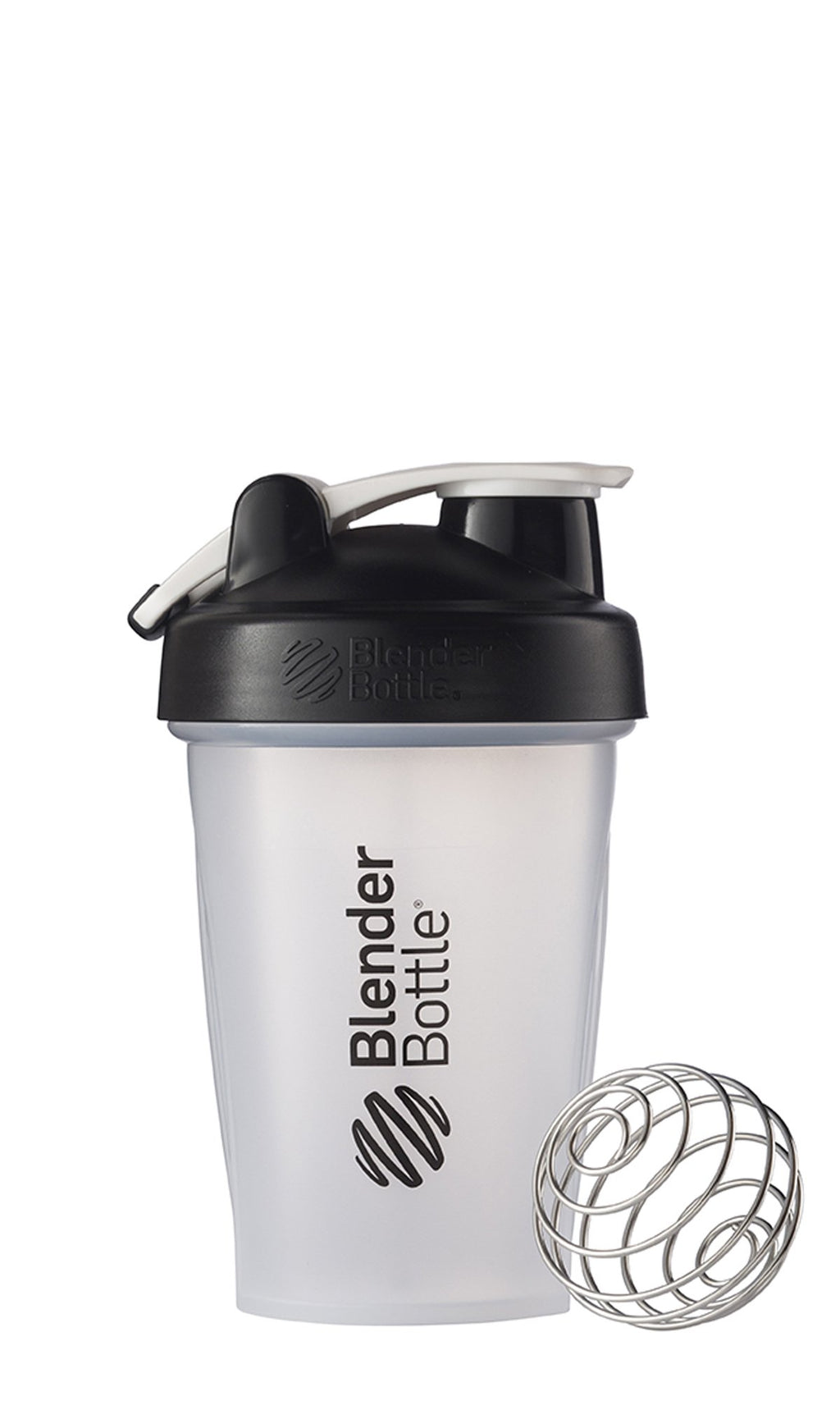 BlenderBottle Classic Loop Top Shaker Bottle 20 oz - Clear/Black