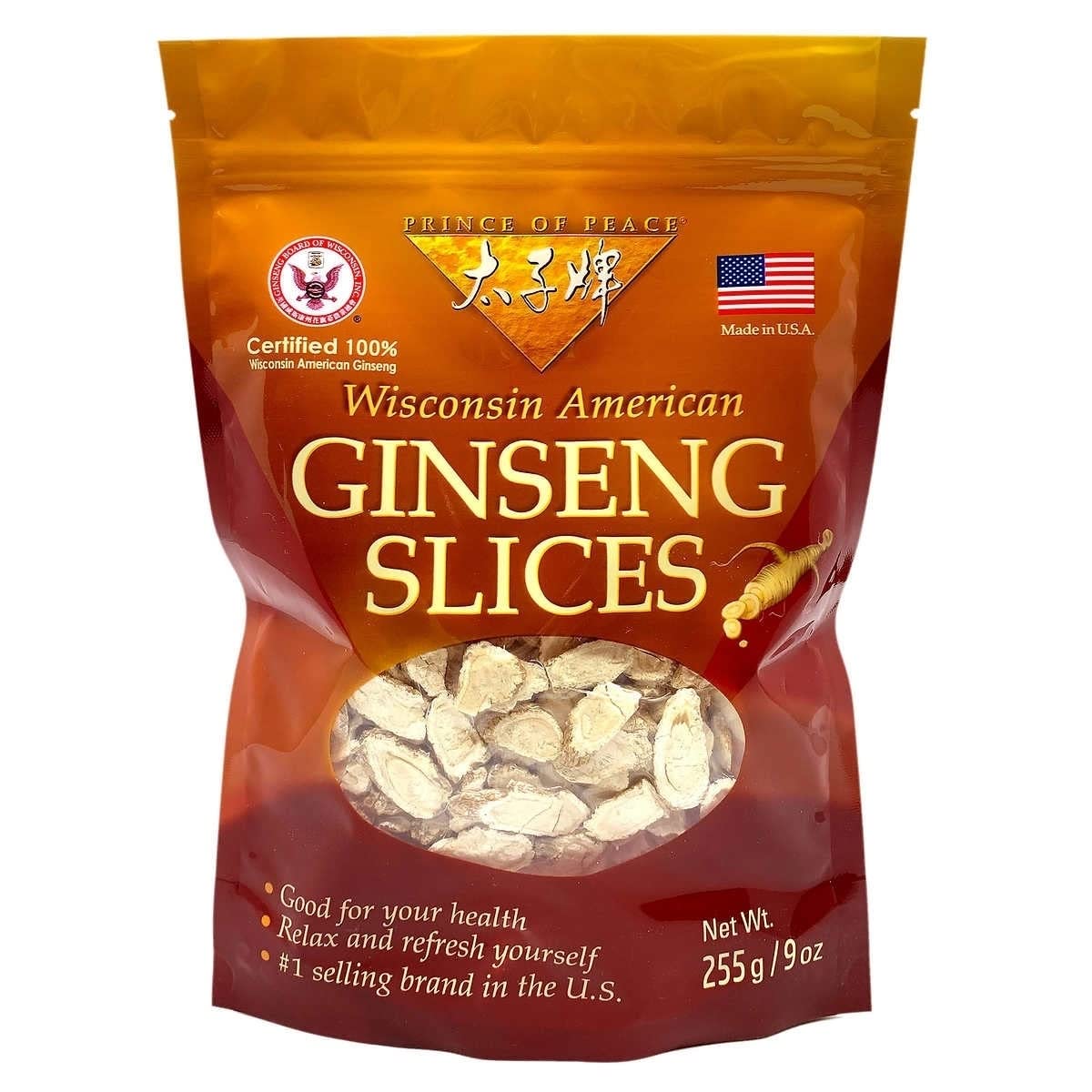 Prince Of Peace Pure Ginseng Slices 100% Wisconsin American - 255g
