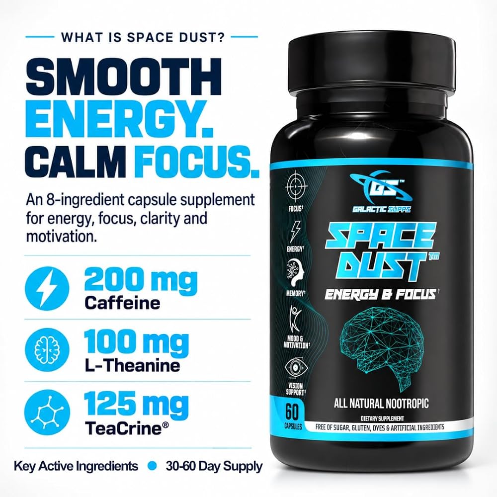 GALACTIC SUPPS Space Dust Nootropic Brain Supplement for Focus & Energy - image 3