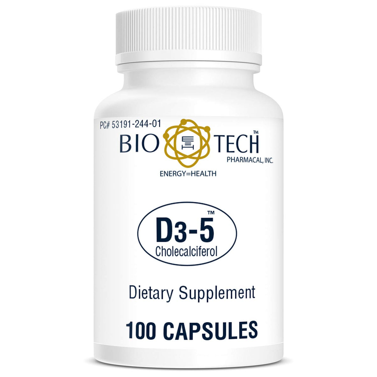 Bio-Tech Pharmacal Vitamin D-3 5000 IU - 100 Capsules - image 2