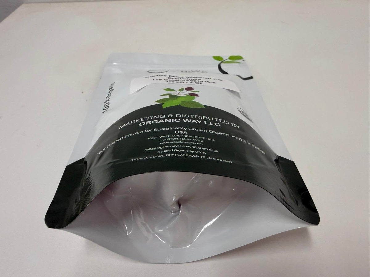 Organic Way Dried Shatavari Cut & Sifted - Origin - India