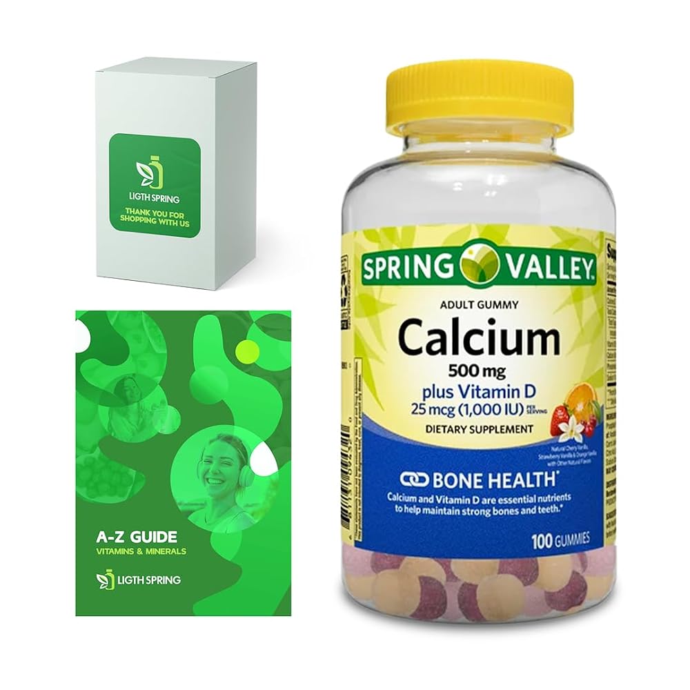 LightSpring Calcium Plus Vitamin D3 Gummies - 100 Count