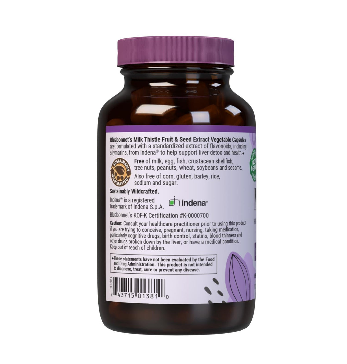 BlueBonnet Milk Thistle Fruit & Seed Extract - 120 Vegetable Capsules - image 3