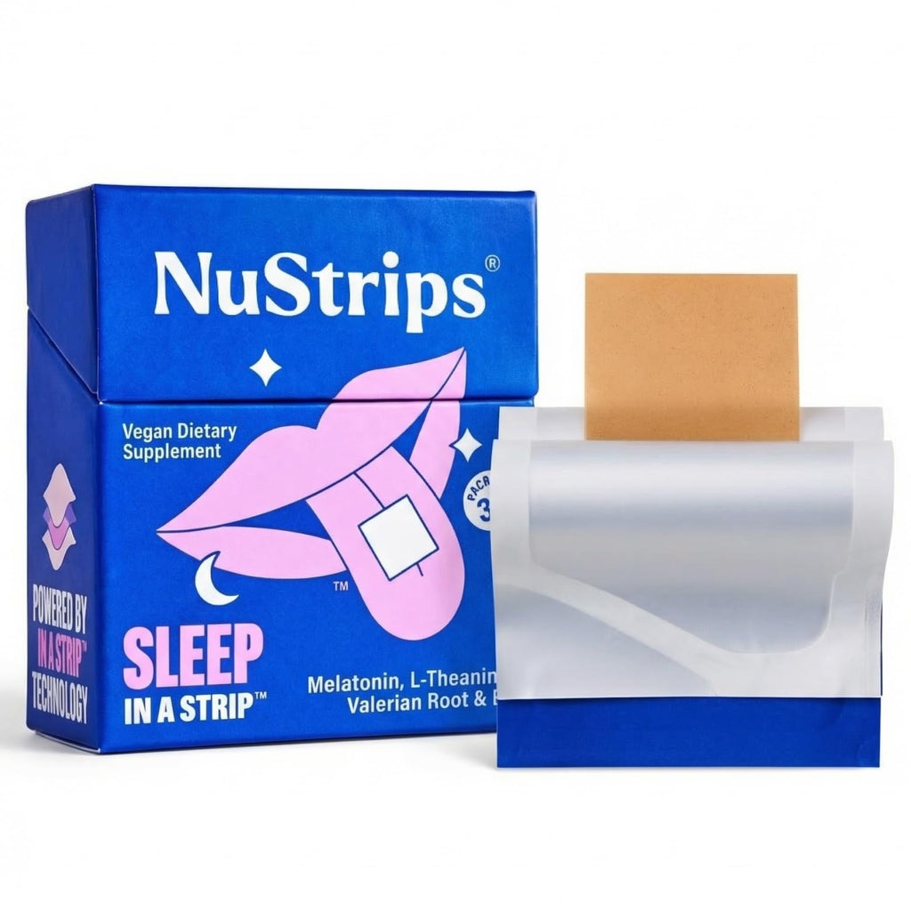 NuStrips Fast-Dissolving Sleep Strips with Melatonin - 30 Strips