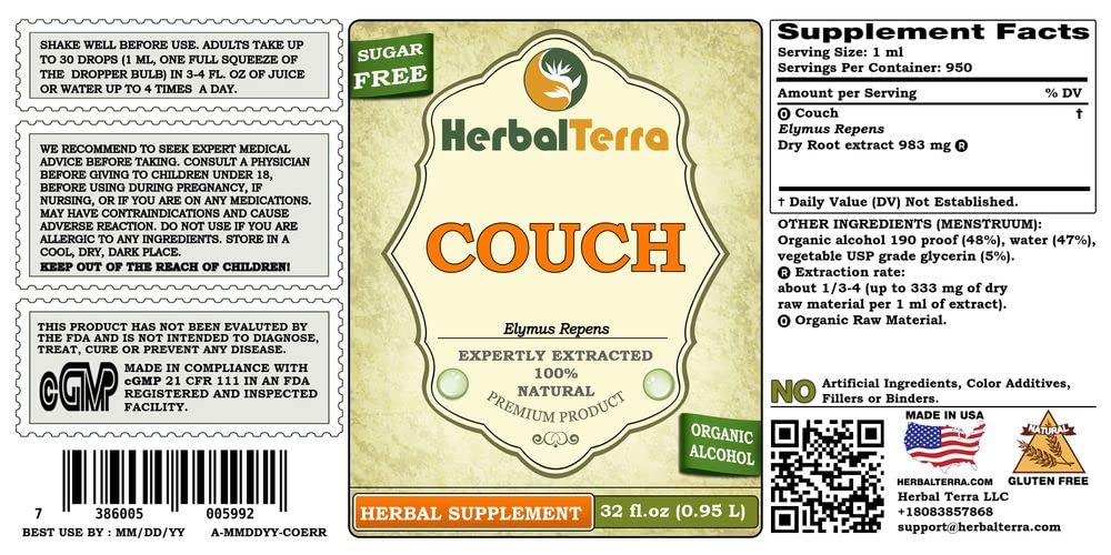 Herbal Terra LLC Couch (Elymus Repens) Tincture