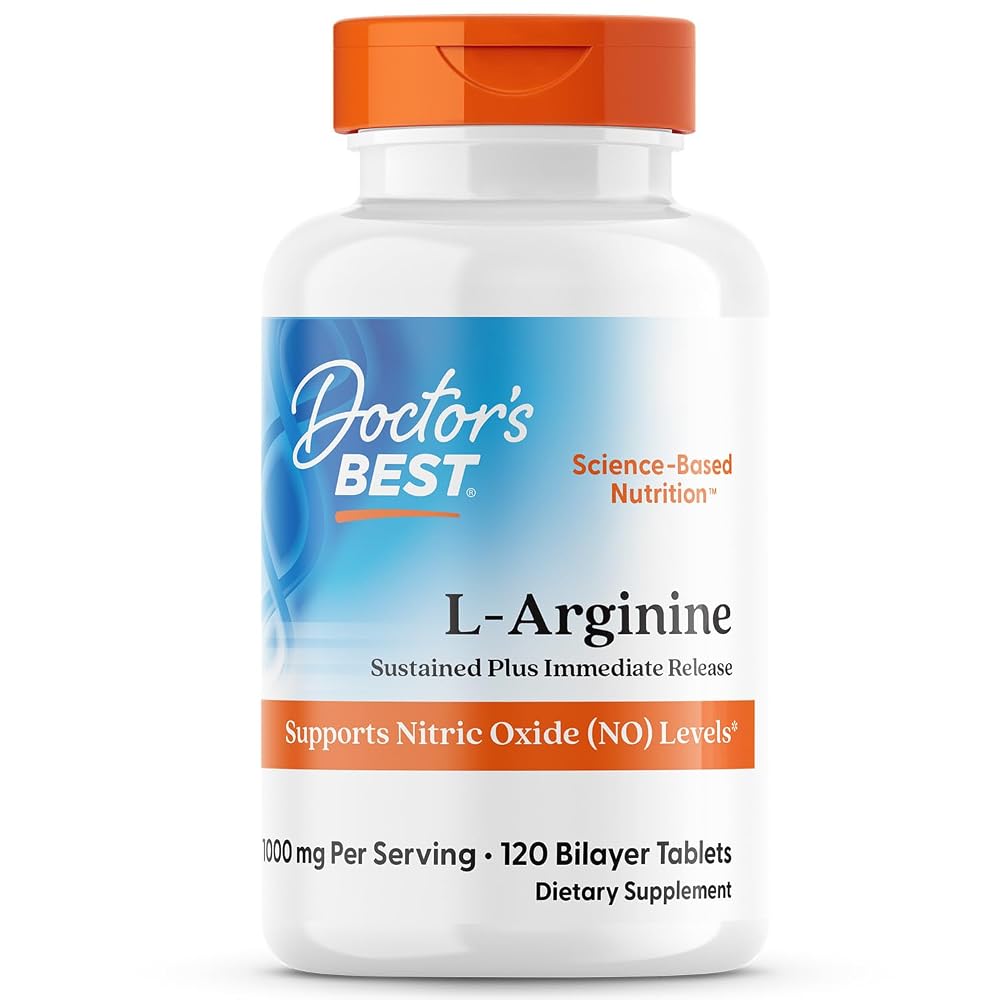 Doctor's Best L-Arginine Supplement - 120 Tablets