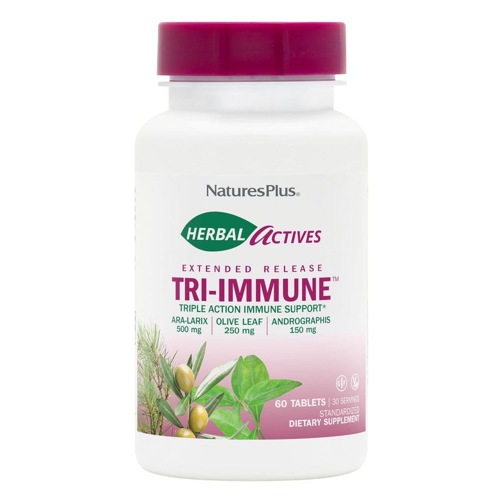 NaturesPlus Herbal Actives Tri-Immune Extended Release - 60 Tablets