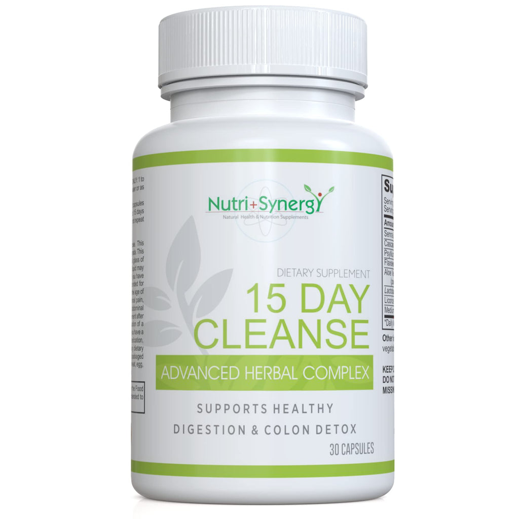 Nutri + Synergy 15 Day Colon Cleanse Advanced Herbal Complex - 30 Capsules