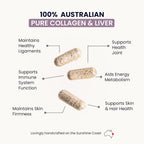 Organic Collagen Australia Pure Collagen & Liver - 120 Capsules - image 3