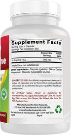 Best Naturals L-Arginine 500mg - 250 Capsules - image 6