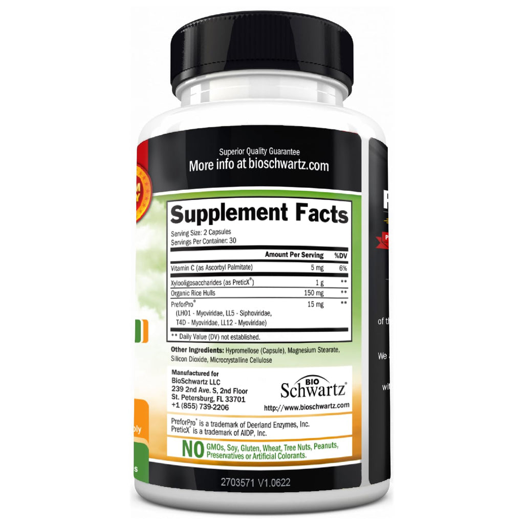 BioSchwartz Advanced Prebiotic Fiber Gut Health Supplement - 60 Capsules - image 9