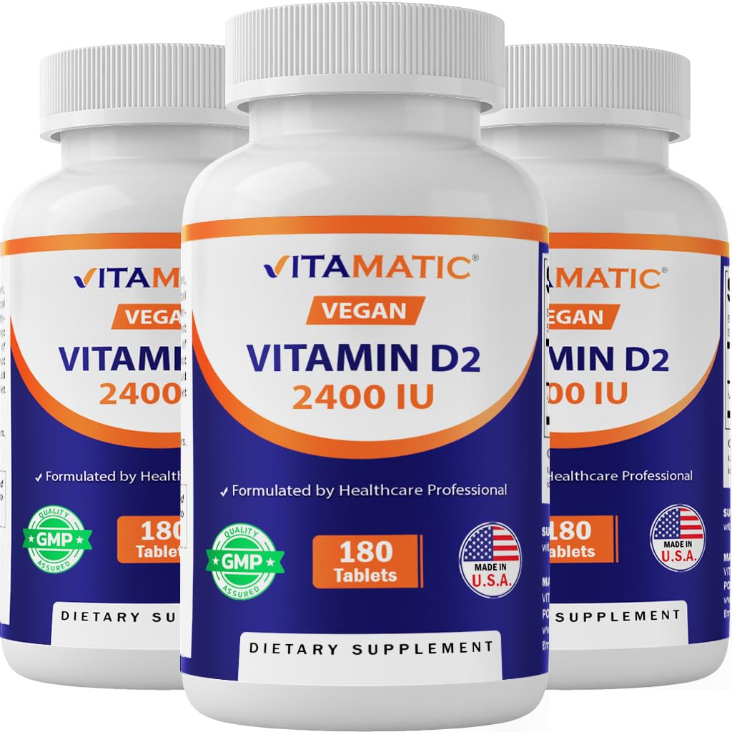 Vitamatic Vegan Vitamin D2 2400 IU (60 mcg)