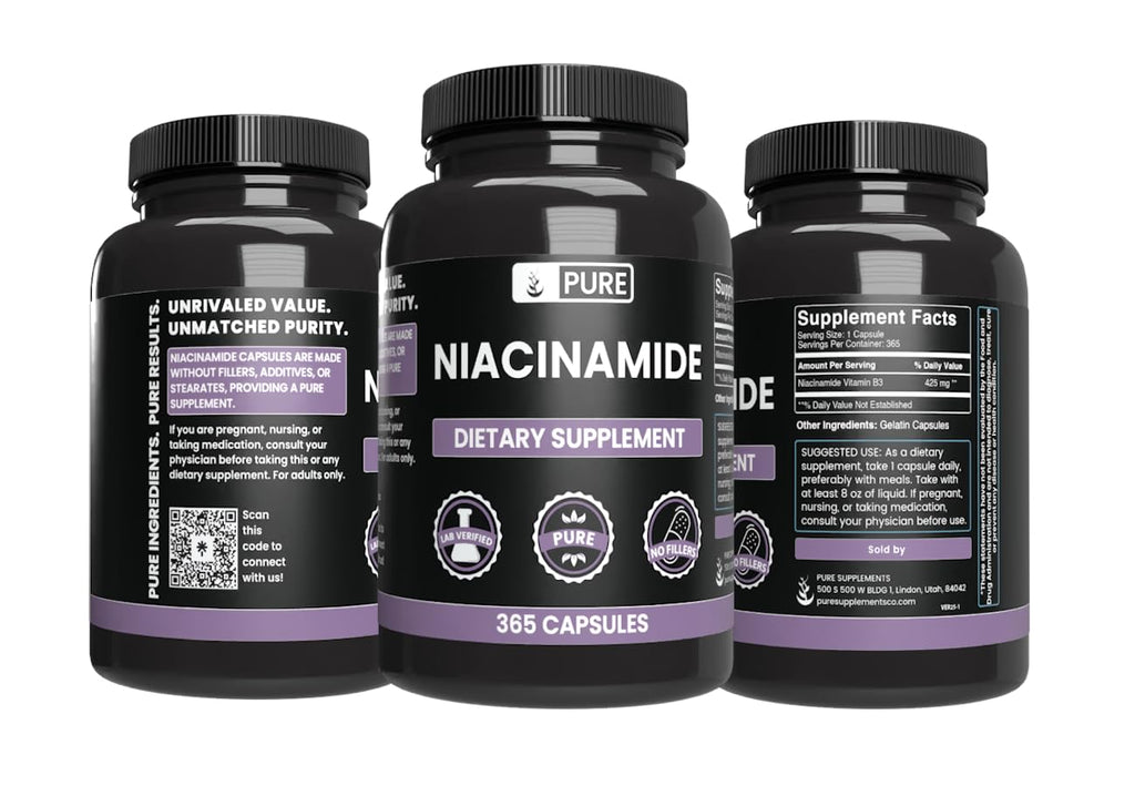 PURE ORIGINAL INGREDIENTS Niacinamide No Magnesium Or Rice Fillers