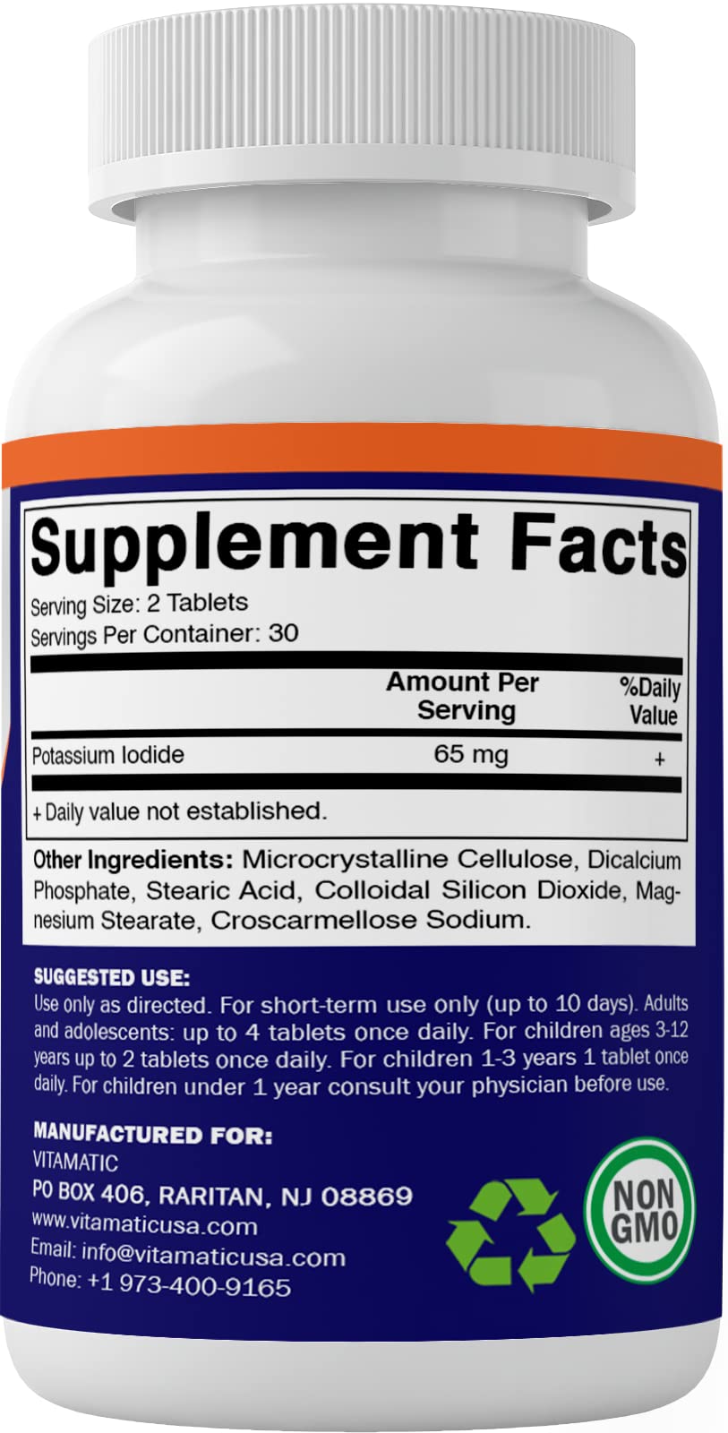 Vitamatic Potassium Iodide 65 mg - 360 Tablets (6 Pack) - image 3
