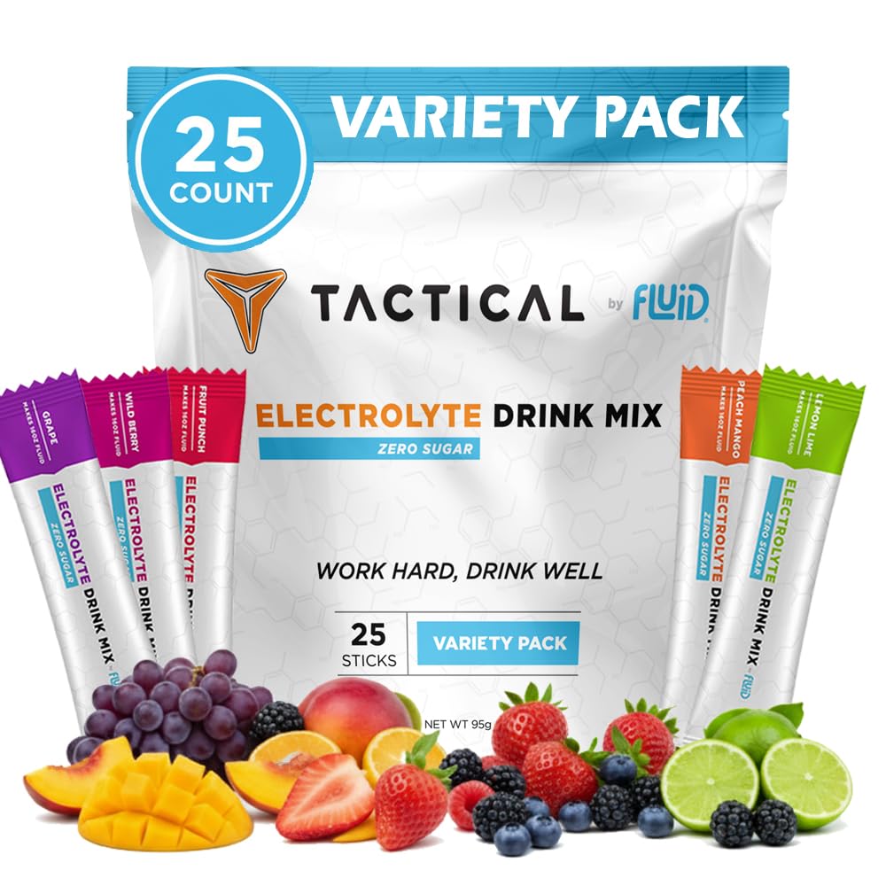 Fluid Tactical 25 Count Zero Sugar Electrolyte Powder