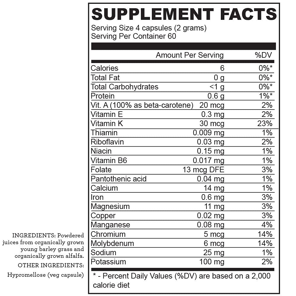 Hallelujah Diet Organic BarleyMax Vegetable Capsules - 240 Count - image 2