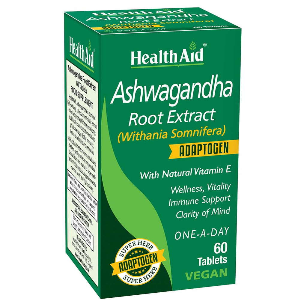 HealthAid Ashwagandha 350 mg Adaptogen Tablets - 60 Tablets