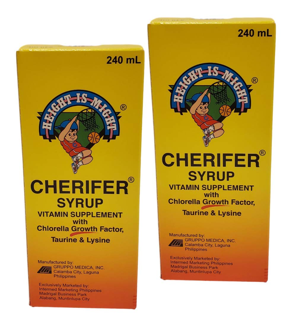 Cherifer Syrup Chlorella Growth Factor with Taurine & Lysine - 2 x 240ml