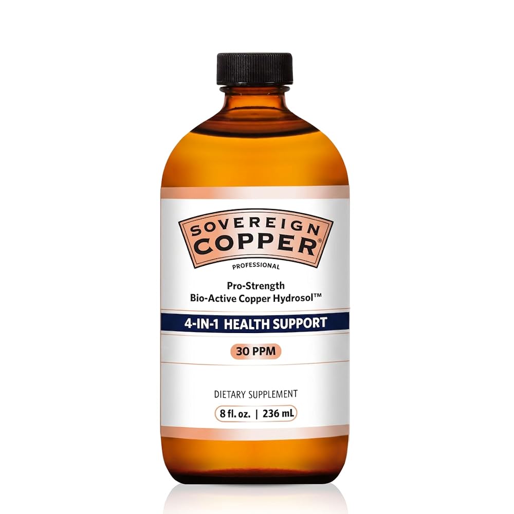 Sovereign Copper Pro-Strength Bio-Active Copper Hydrosol - 8 fl oz