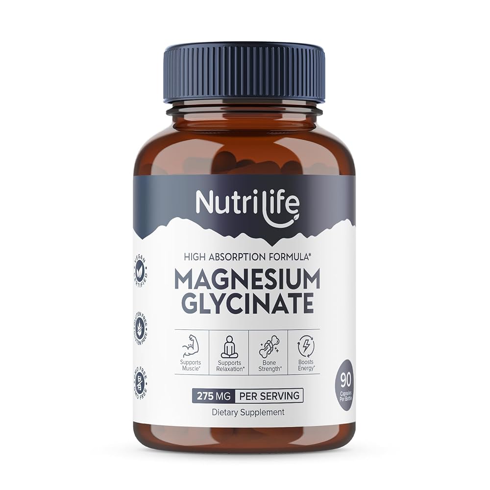 NutriLife Magnesium Glycinate 275 mg - 90 Vegan Capsules
