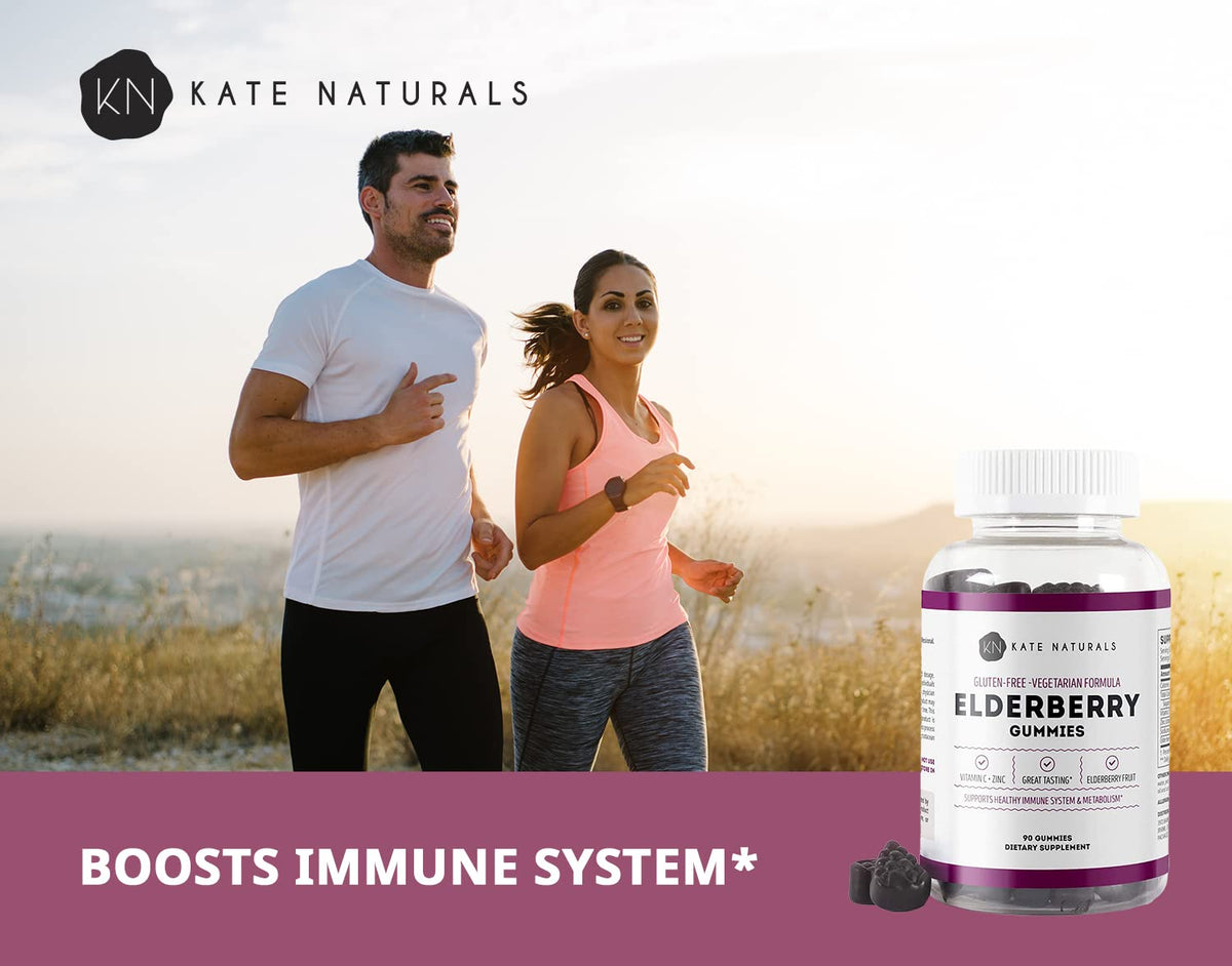 Kate Naturals Elderberry Gummies with Vitamin C and Zinc - 90 Gummies - image 2