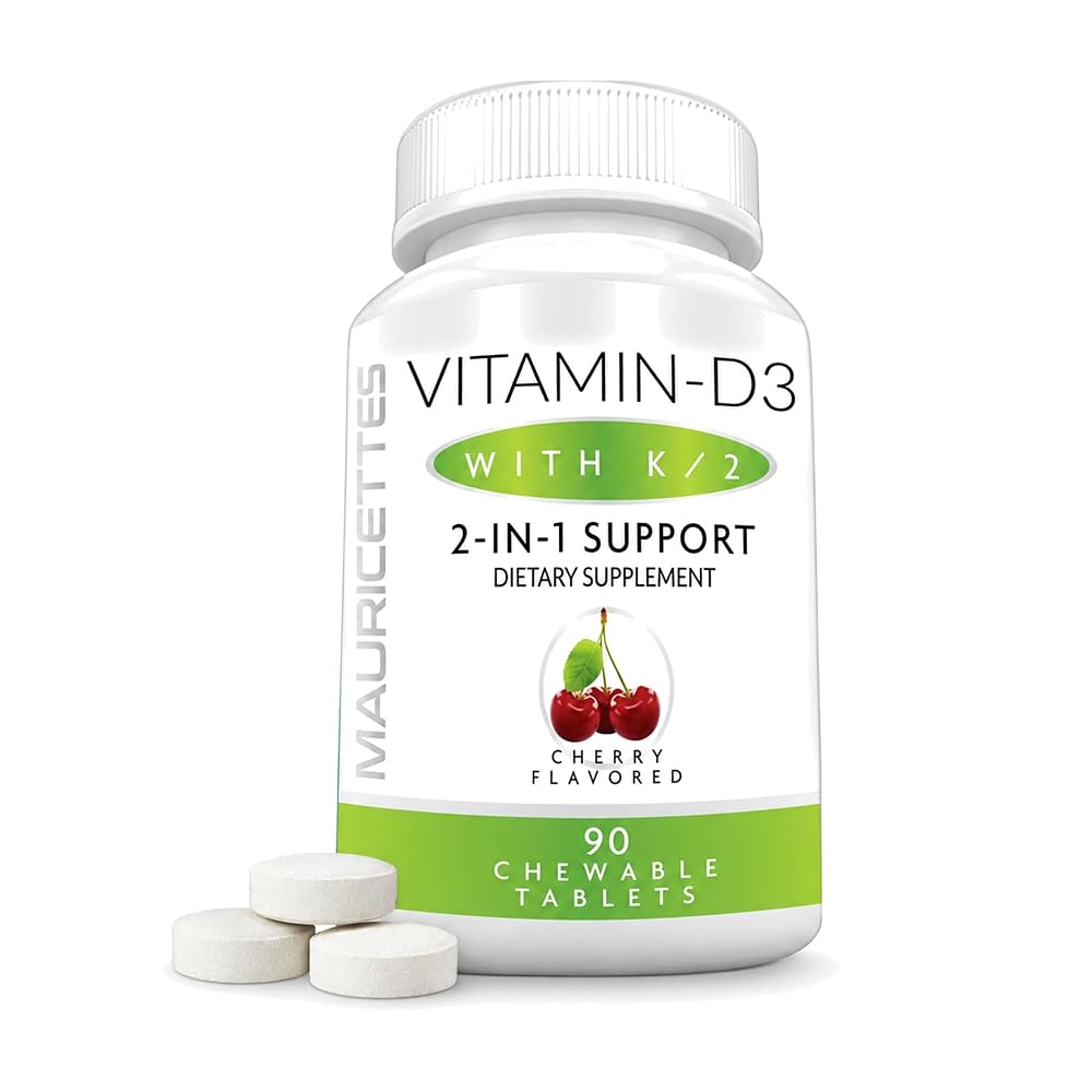 Mauricettes Vitamin D3 + K2 Chewable Tablets 2000 IU - 90 Tablets
