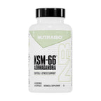 NutraBio Ashwagandha KSM-66 600 MG for Stress & Mood - 60 Capsules