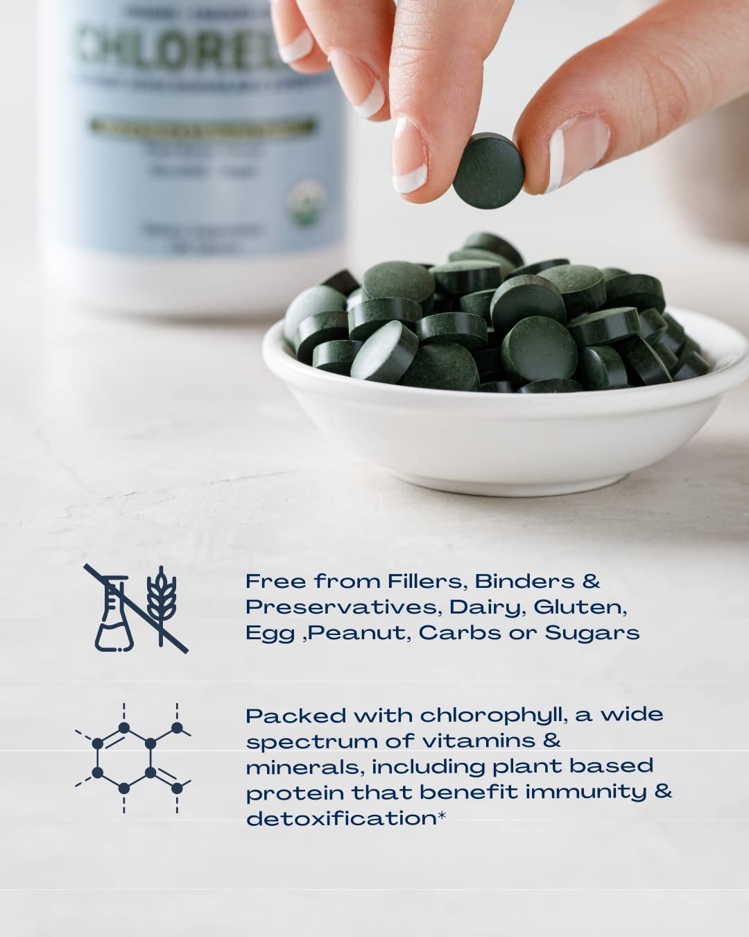 BioOptimal USDA Organic Chlorella Cracked Cell Wall - 120 Tablets - image 7