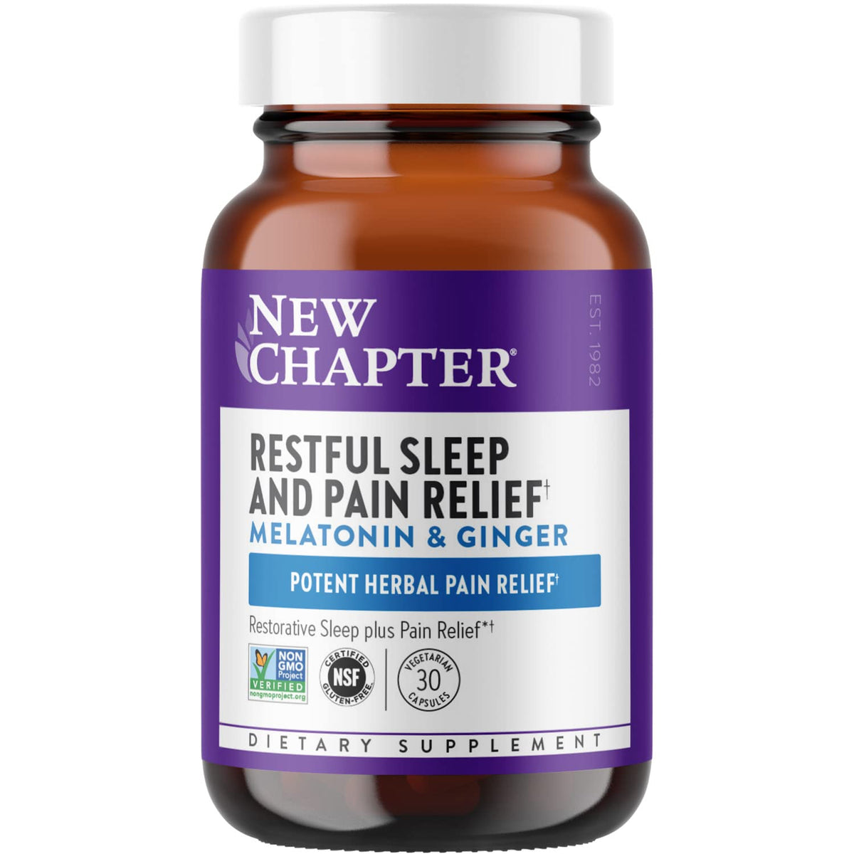 New Chapter Melatonin and Ginger Sleep Aid - 30 Capsules