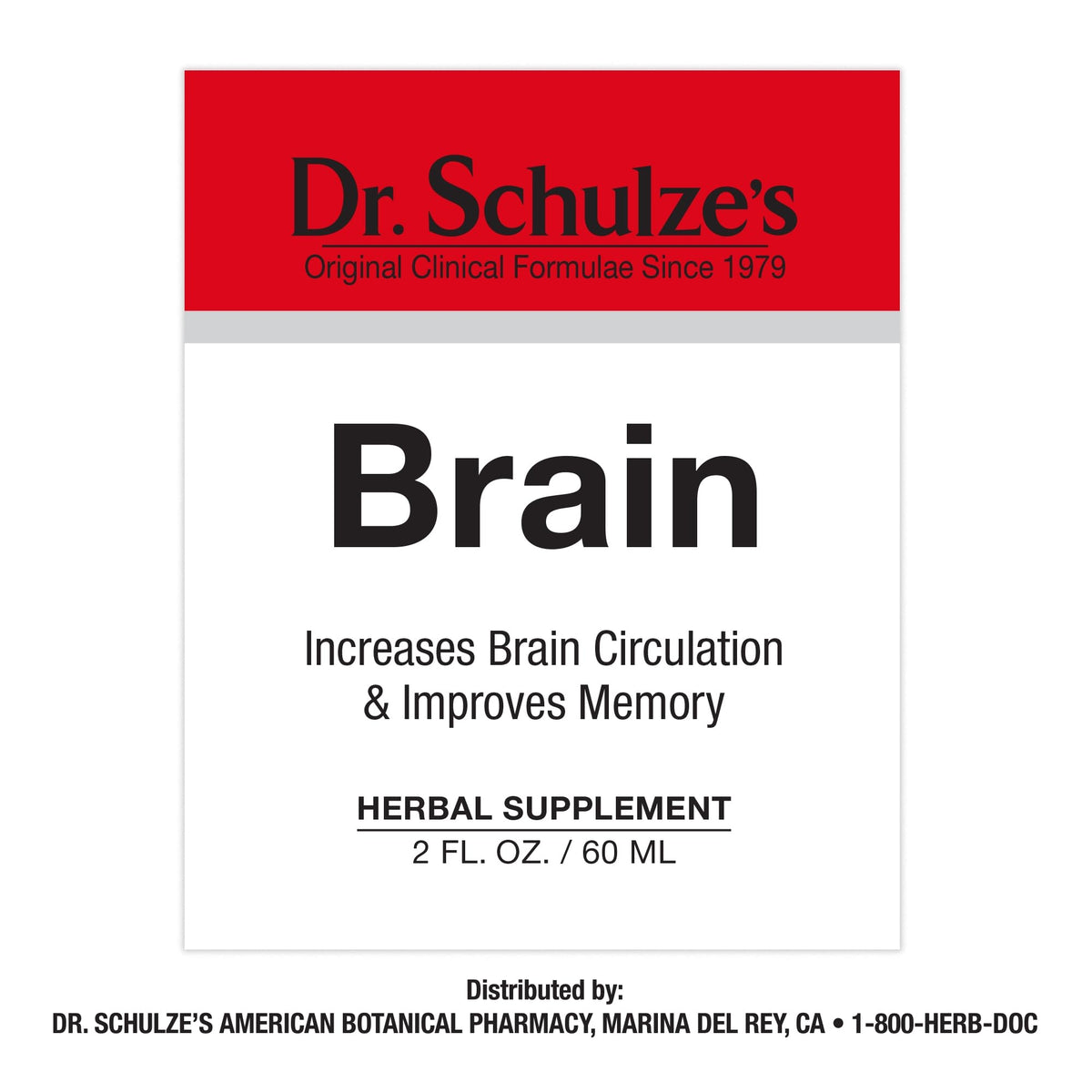 Dr. Schulze's Brain Formula Herbal Circulation & Focus Tonic - 2 oz - image 3