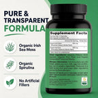 Atlantic Naturals Sea Moss Dietary Supplement - 120 Count Vegetable